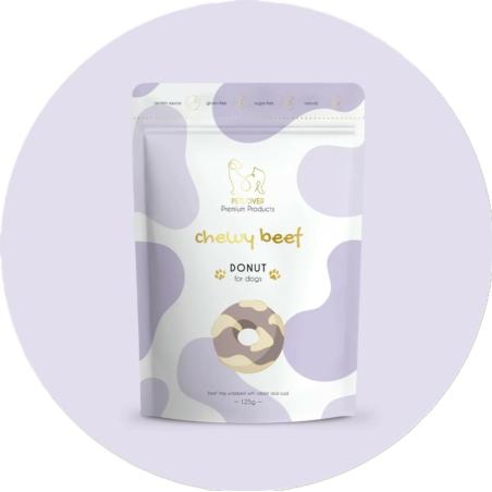 Krążek wołowy dla psa Chewy Beef Donut    125g PETLOVER