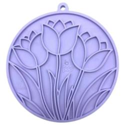Mata do lizania z przyssawkami Tulipany   Tulip Design Emat Enrichment Licht Paars SODA PUP