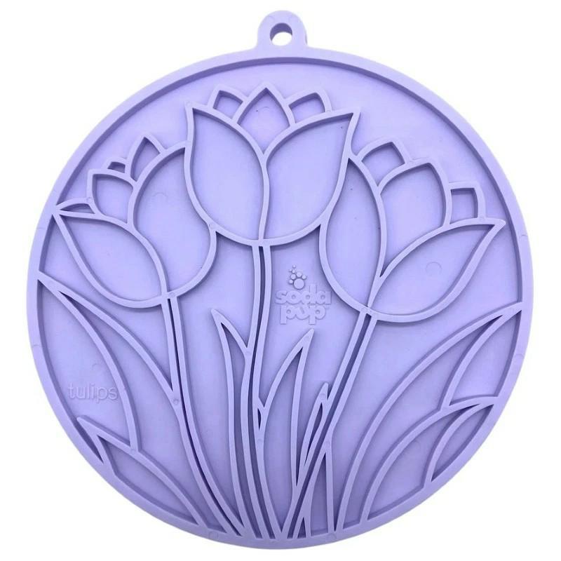 Mata do lizania z przyssawkami Tulipany Tulip Design Emat Enrichment Licht Paars SODA PUP Mata do lizania z przyssawkami Tulipany Tulip Design Emat Enrichment Licht Paars SODA PUP