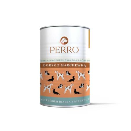 Karma mokra dorsz z marchewką-            monobiałkowa formuła psy dorosłe 400g PERRO