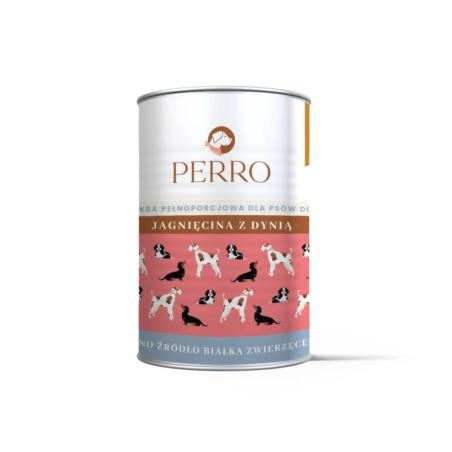 Karma mokra jagnięcina z dynią -          monobiałkowa formuła psy dorosłe 400g PERRO