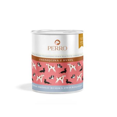 Karma mokra jagnięcina z dynią -          monobiałkowa formuła psy dorosłe 800g PERRO