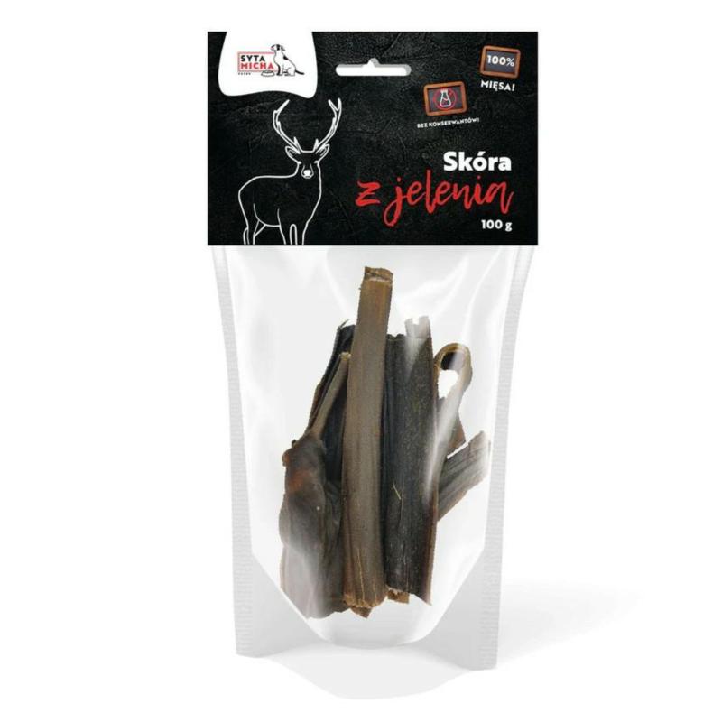 Skóra z jelenia suszona 100g SYTA MICHA Skóra z jelenia suszona 100g SYTA MICHA