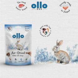 Przysmaki dla psa z królika air-dried     strips 80g OLLO