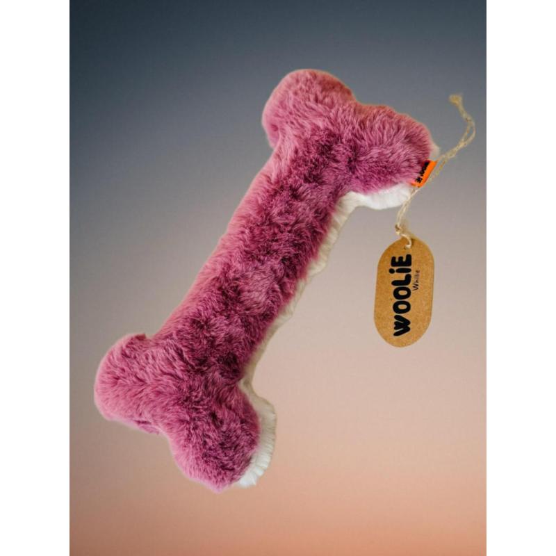 Zabawka z piszczałką miękka beżowo-różowa kostka 30 cm WOOLIE WHILLIE Zabawka z piszczałką miękka beżowo-różowa kostka 30 cm WOOLIE WHILLIE