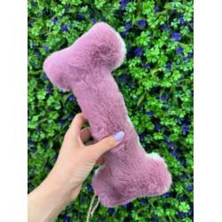 Zabawka z piszczałką miękka               beżowo-różowa kostka 30 cm WOOLIE WHILLIE