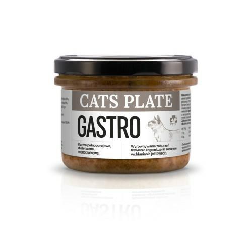 Mokra karma dla kota z chorobami układu   trawienia 180g Cats Plate Vet Gastro