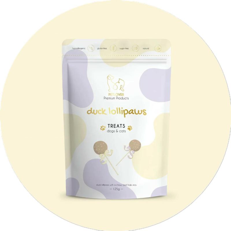 Mięsne lizaki dla psa i kota Duckie Lollipaws 125g PETLOVER Mięsne lizaki dla psa i kota Duckie Lollipaws 125g PETLOVER