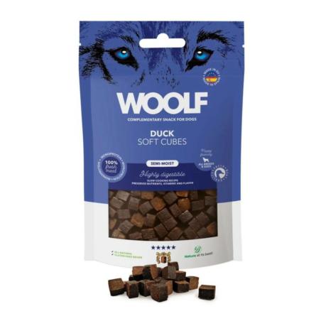 Delikatne kosteczki z kaczki Soft Cubes   Duck 100g WOOLF