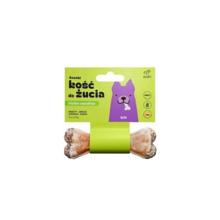 Kość do żucia z insektami, jabłkiem,      jeźówką i kokosem S/M 12cm AZANKI