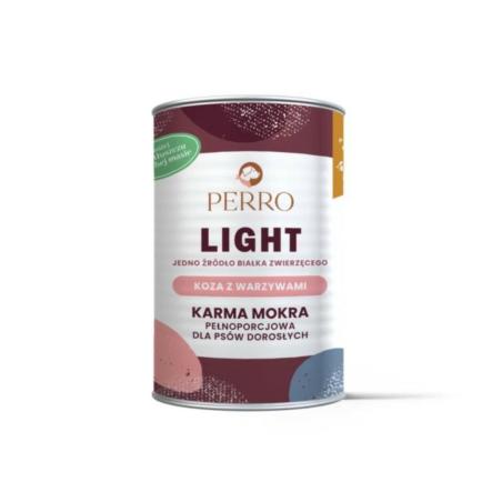 Karma mokra Koza z warzywami –            monobiałkowa formuła psy dorosłe 400 g PERRO LIGHT