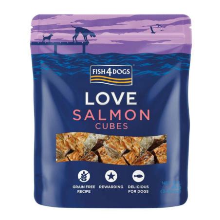 Przysmak z łososia Love Salmon Cubes 85g  FISH4DOGS
