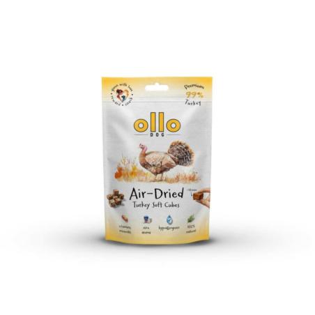 Przysmaki dla psa Kosteczki z indyka      Air-dried Turkey soft cubes 80g OLLO