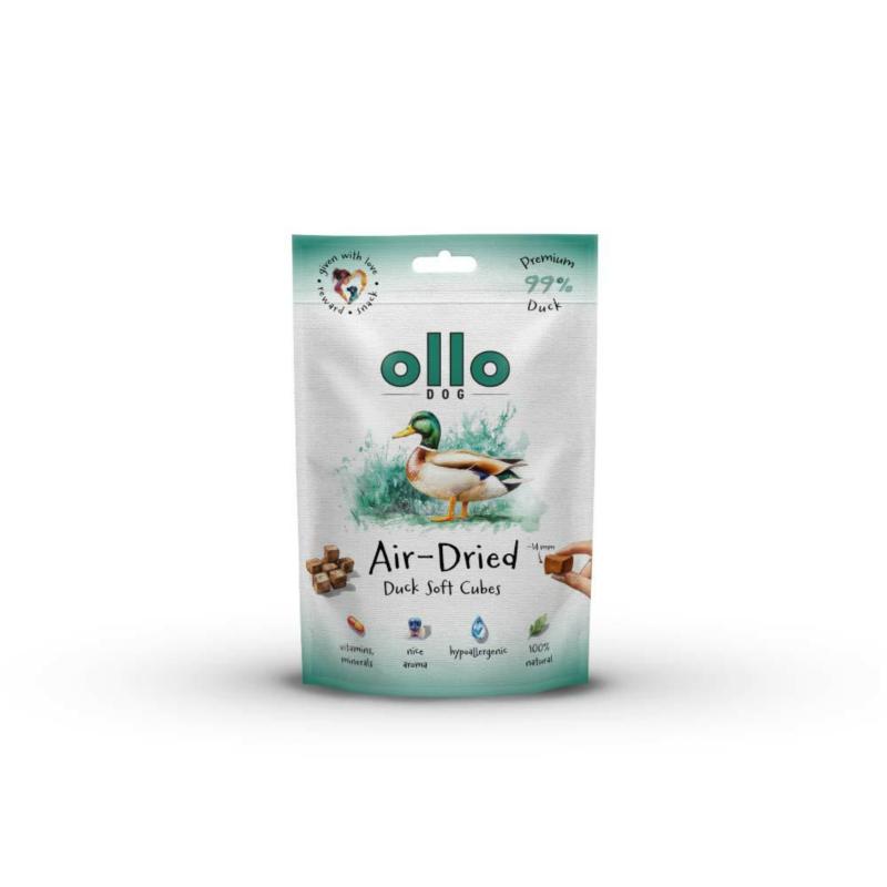 Przysmaki dla psa Kosteczki z kaczki Air-dried Duck soft cubes 80g OLLO Przysmaki dla psa Kosteczki z kaczki Air-dried Duck soft cubes 80g OLLO