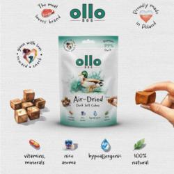 Przysmaki dla psa Kosteczki z kaczki      Air-dried Duck soft cubes 80g OLLO