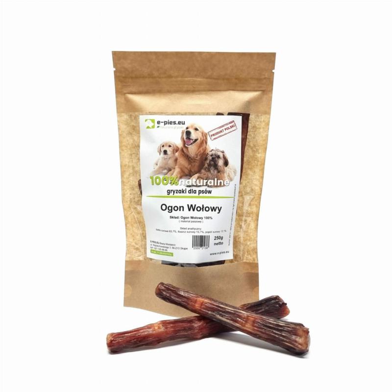 Ogon wołowy 250g NATURALNE GRYZAKI