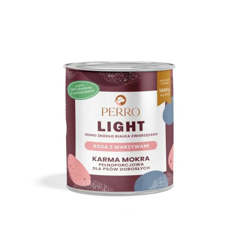 Karma mokra Koza z warzywami -            monobiałkowa formuła psy dorosłe 800 g PERRO LIGHT