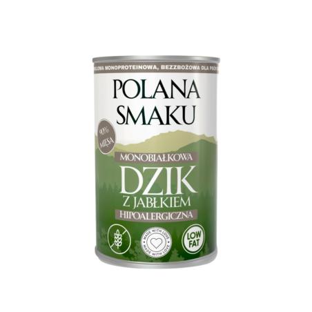 Karma mokra - dzik z jabłkiem             hipoalergiczna  400 g POLANA SMAKU