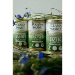 Karma mokra - daniel z borówkami          hipoalergiczna 400 g POLANA SMAKU