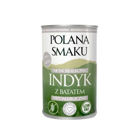 Karma mokra - indyk z batatem             hipoalergiczna 400 g POLANA SMAKU
