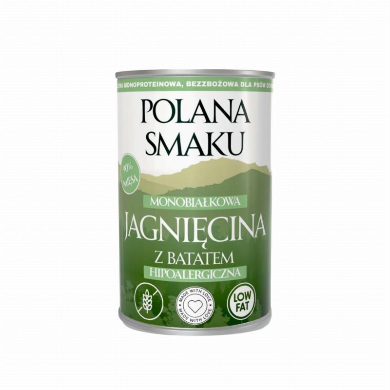Karma mokra - jagnięcina z batatem        hipoalergiczna 400 g POLANA SMAKU