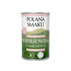 Karma mokra - wieprzowina z marchewką     hipoalergiczna 400 g POLANA SMAKU