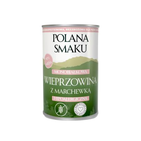 Karma mokra - wieprzowina z marchewką     hipoalergiczna 400 g POLANA SMAKU