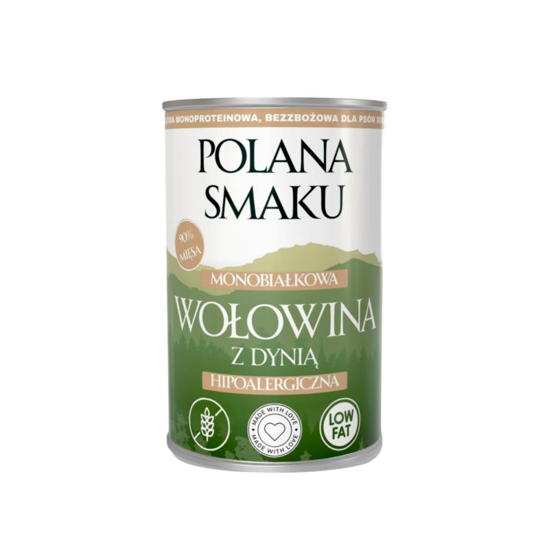 Karma mokra- wołowina z dynią             hipoalergiczna 400 g POLANA SMAKU
