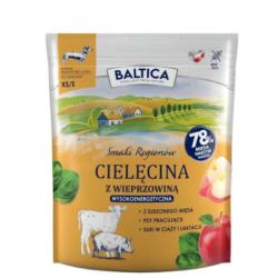 Karma sucha cielęcina z wieprzowiną dla   psów dorosłych  XS/S 1kg BALTICA
