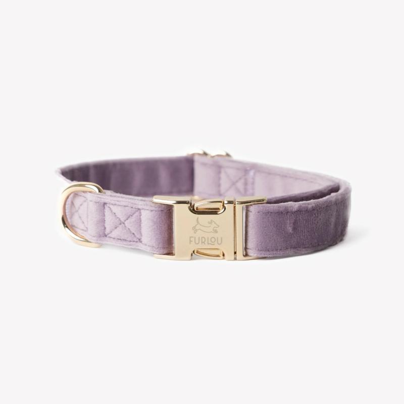 Obroża velvet lilac S FURLOU