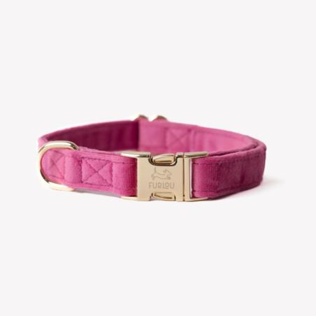 Obroża velvet magenta S FURLOU