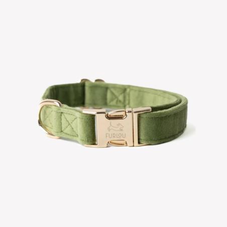 Obroża velvet green M FURLOU