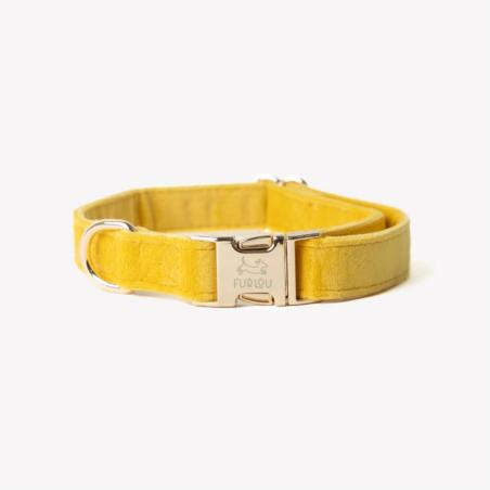 Obroża velvet yellow S FURLOU