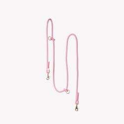 Smycz linowa przepinana hands free        braided pink 244 cm FURLOU