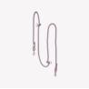 Smycz linowa przepinana hands free        braided lilac 244 cm FURLOU
