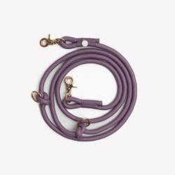 Smycz linowa przepinana hands free        braided lilac 244 cm FURLOU