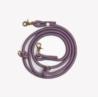 Smycz linowa przepinana hands free        braided lilac 244 cm FURLOU