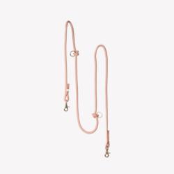 Smycz linowa przepinana hands free        braided powder rose 244 cm FURLOU