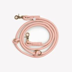 Smycz linowa przepinana hands free        braided powder rose 244 cm FURLOU