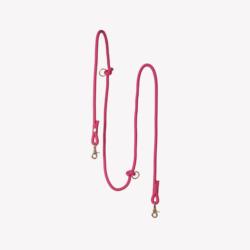 Smycz linowa przepinana hands frree       braided magenta 244 cm FURLOU