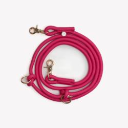 Smycz linowa przepinana hands frree       braided magenta 244 cm FURLOU