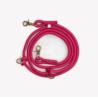 Smycz linowa przepinana hands frree       braided magenta 244 cm FURLOU