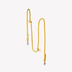 Smycz linowa przepinana hands free        braided yellow 244 cm FURLOU