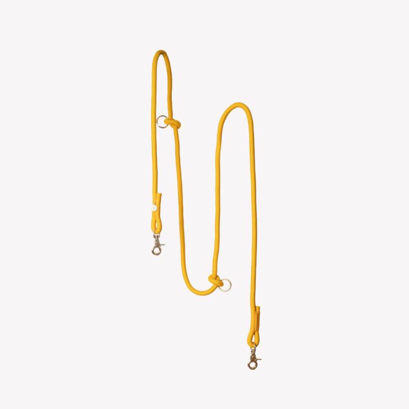 Smycz linowa przepinana hands free        braided yellow 244 cm FURLOU