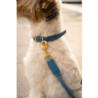 Obroża dla psa z wegańskiej skóry rozm.M  35-55cm Francuski błękit Life Atelier FUZZYARD