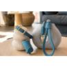 Obroża dla psa z wegańskiej skóry rozm.M  35-55cm Francuski błękit Life Atelier FUZZYARD