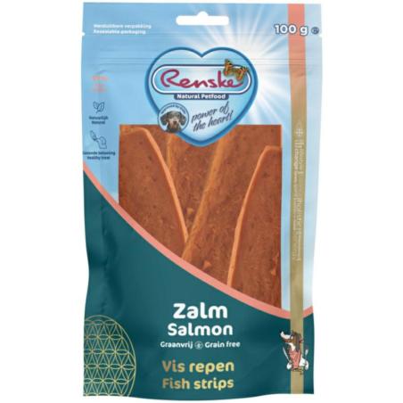 Suszone płaty mięsa łososia Healthy meat  strips Salmon 100g RENSKE