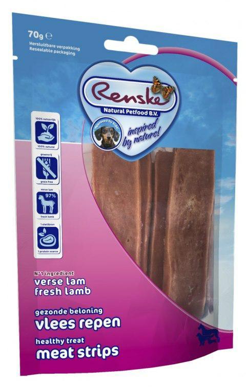 Suszone płaty mięsa jagnięciny Healthy    meat strips Lamb 70g RENSKE