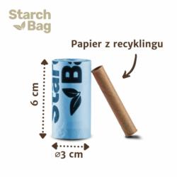 Woreczki na odchody 120 sztuk 8 rolek     niebieskie STARCHBAG