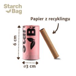 Woreczki na odchody 120 sztuk 8 rolek     różowe STARCHBAG